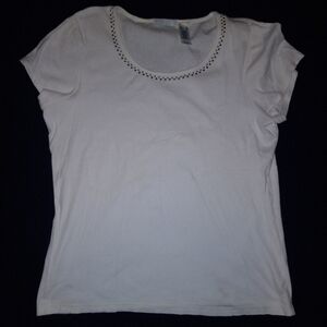 EUC Lizwear by Liz Claiborne Women's short sleeve with decorative neck line